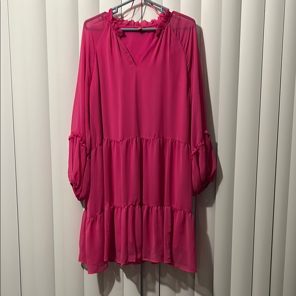 Vince Camuto Pink Long Sleeve Dress XXL w14